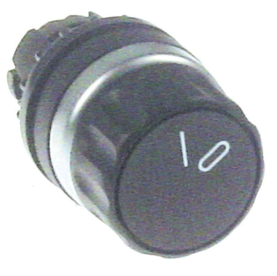 Drejeomskifter sort/hvid  - 0°-60° gar i indgreb Indbygningsmål ø22mm Skiftesekvens 0-1