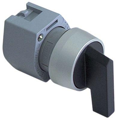 Positionsvalgknap sort gar i indgreb Indbygningsmål ø22mm Skiftesekvens 0-1