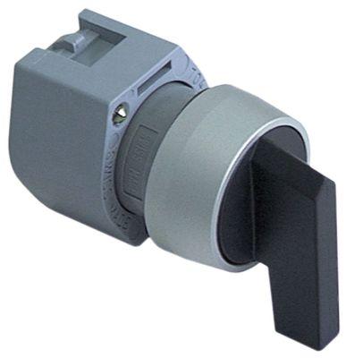 Positionsvalgknap sort gar i indgreb Indbygningsmål ø22mm Skiftesekvens 1-0-2