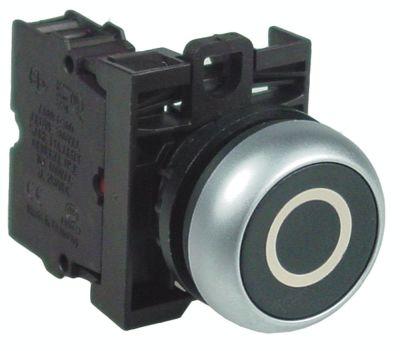 Tryktast sort 1NC tastende Fra  -  - Indbygningsmål ø22mm