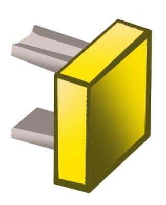 Tryktast gul Mål 15x15mm
