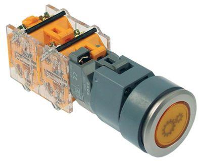 Pressostat 660V gul 3NO/1NC Tilslutning Skrue/F6,3 belyst Oliepumpe Stillinger 0-1 i indgr
