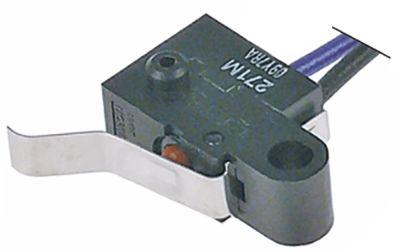 Mikrokontakt grebsbetjent 30V 1A 1NO Tilslutning med kabel L 18mm med arm