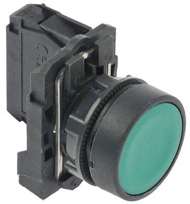 Tryktast grøn 1NO 1-polet 10A SMCX Indbygningsmål ø22mm