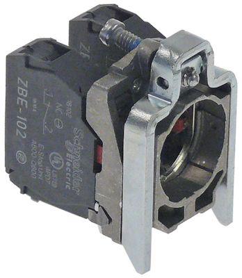 Kontaktblok  - 2NC Indbygningsmål ø22mm ZB4-BZ104 med holder SCHNEIDER ELECTRIC