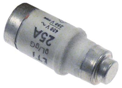 Sikring 25A Mærkespænding 250/400V VPE 10Stk. ø 15mm L 36mm Størrelse D02 E18