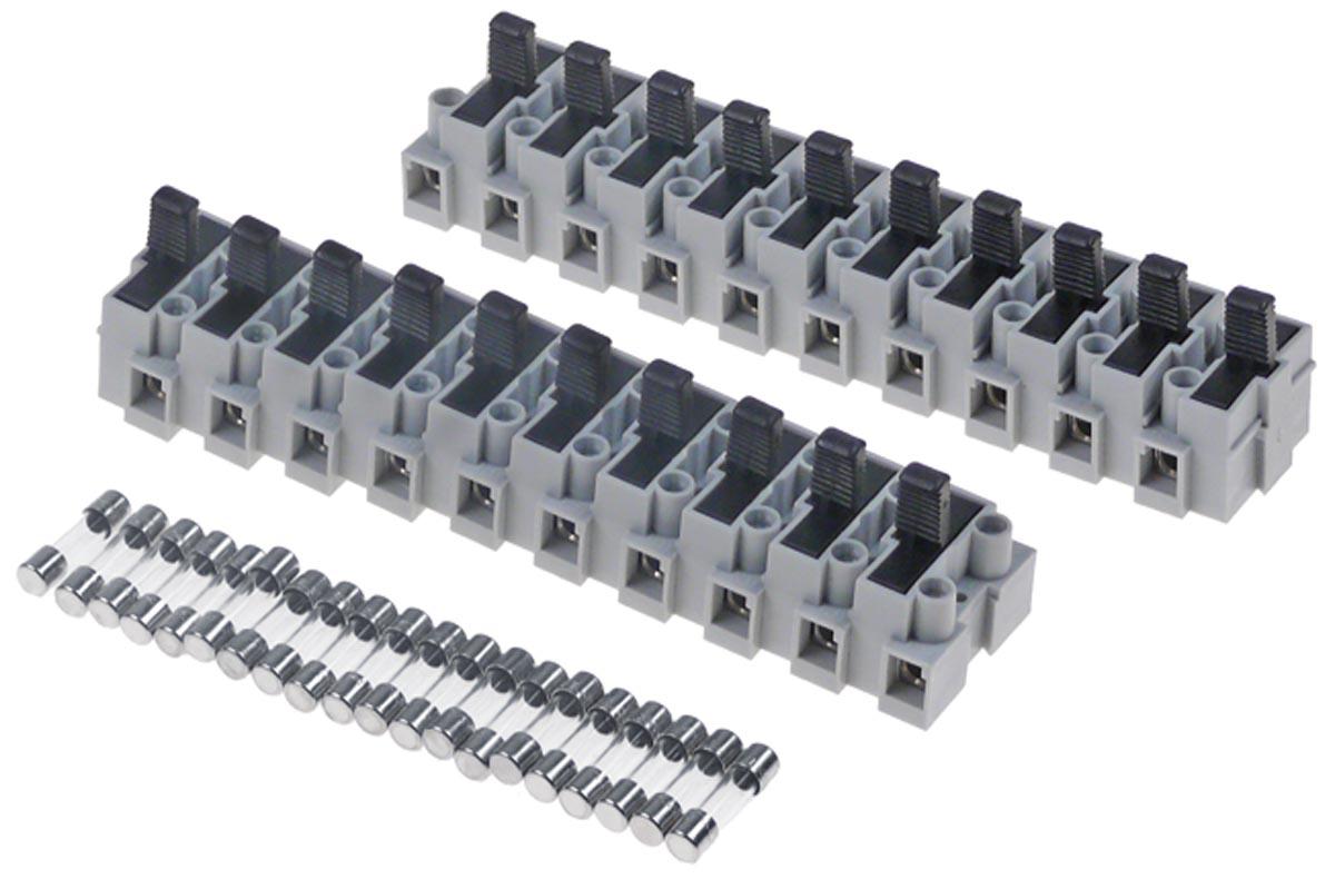 Sæt med finsikringer 20x finsikring ø5x20mm flink 250V 0,5A