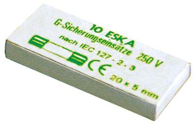 Finsikring 5x20 - 6,30A Træge10 stk.