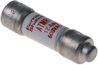 Finsikring 12A flink Mærkespænding 600V VPE 1 Stk. Størrelse ø10,4x35(38)mm Type ATMR/KTK-R