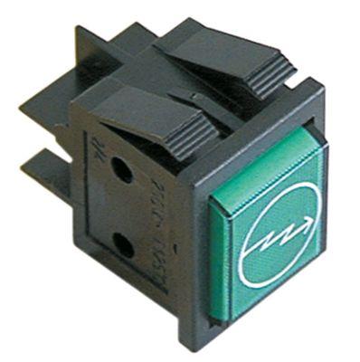Signallampe Indbygningsmål 30x22mm 230V grøn Tilslutning Fladstik 6,3 mm Blitz