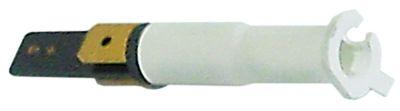 Signalelement ø 6mm 230V hvid Tilslutning Fladstik 6,3 mm uden linse