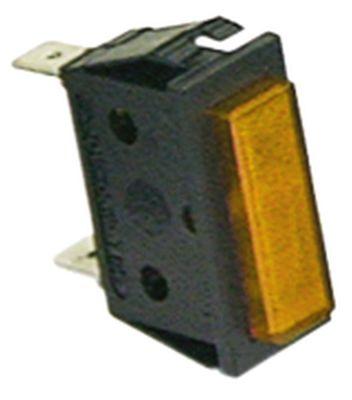 indicator light mounting measurements 30x11mm 230Vyellow connection male faston 6.3mm