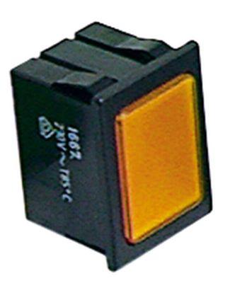 indicator light mounting measurements 30x22mm 230Vyellow connection male faston 6.3mm