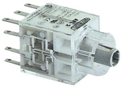 Kontaktblok 2NO/2NC Tilslutning Fladstik 2,8mm Fatning T5.5K med belysning gar i indgreb