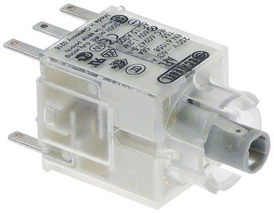 Kontaktblok 1NC/1NO Tilslutning Fladstik 2,8mm Fatning T5.5K med belysning gar i indgreb Type AFL