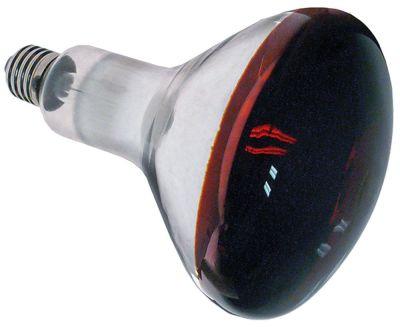 Varmelampe infrarød 250WE27 240V - rødt glas