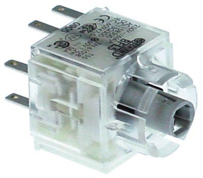 Kontaktblok 1NO/1NC Tilslutning Fladstik 2,8mm Fatning T5.5K med belysning gar i indgreb