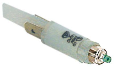 Signalelement 230V grøn Tilslutning Fladstik 4,8mm VPE 1Stk.