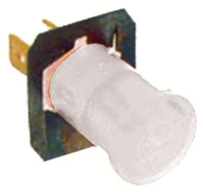 Signallampe ø 125mm 230V gennemsigtig Tilslutning Fladstik 6,3 mm