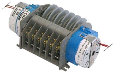 Timer P25 Kamre 6 Løbetid 6s / 3min 230V Akse ø  -mm FIBER 50/60Hz Motorer 2