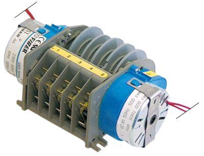 Timer P25 Kamre 5 Løbetid 6s / 2min 230V Akse ø  -mm FIBER Motorer 2