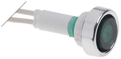 Signallampe ø 10mm 24V grøn Kabellængde 200mm Fatning Skruefatning