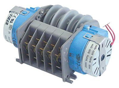 Timer P25 Kamre 5 Løbetid 6s / 6min 230V Akse ø  -mm FIBER Motorer 2