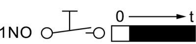 Tænd/sluk-ur T203 1-polet Løbetid 5min 1NO Permanent stilling Nej Akse 6x4,6mm