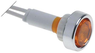 Signallampe ø 10mm 24V gul Kabellængde 200mm Fatning Skruefatning
