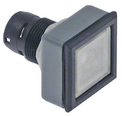 Tastelement antracit/transparent  - Type tastende Indbygningsmål ø16/24x24mm kvadratisk