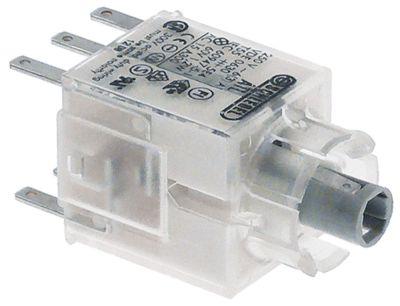 Kontaktblok 1NC/1NO Tilslutning Fladstik 2,8mm Fatning T5.5K belyst tastende