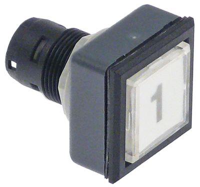 Tastelement hvid 1 Type tastende Indbygningsmål ø16/24x24mm kvadratisk