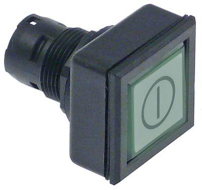 Tastelement grøn START Type tastende Indbygningsmål ø16/24x24mm kvadratisk