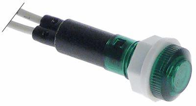 Signallampe ø 10mm 240V grøn Kabellængde 300mm