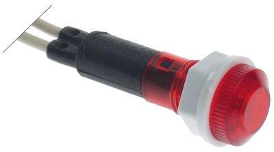 Signallampe ø 10mm 240V rød Tilslutning Kabel 300mm Kabellængde 300mm