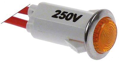 Signallampe orange 250V Tilslutning Kabel 280mm ø 12,5mm VPE 1 Stk.