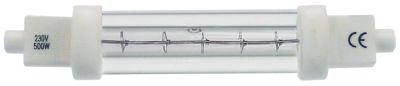 Infrarødlampe Fatning R7s 230V 500W L 1176mm med beskyttelsesrør