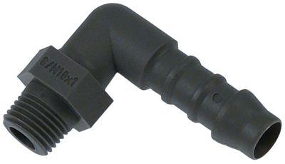 Slangetilslutning Plastik vinkel Gevind M10x1 Slange ø 8mm VPE 1Stk.