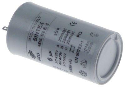 Driftskondensator 425V Plastik  - Tilslutning Fladstik 2,8mm ø 30mm L 58mm