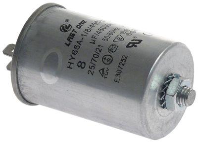 Driftskondensator 450V Metal Tilslutning Fladstik 6,3 mm ø 40mm L 60mm