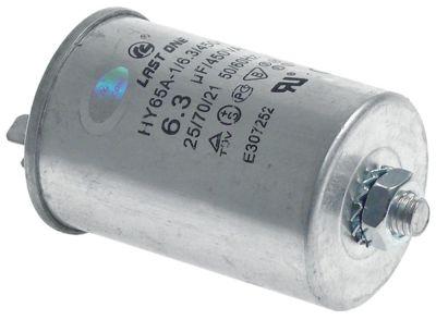 Driftskondensator 450V Aluminium M8 Tilslutning Fladstik 6,3 mm ø 40mm L 61mm