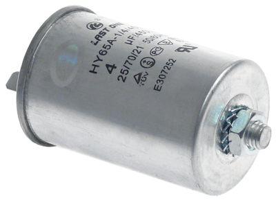 Driftskondensator 450V Aluminium M8 Tilslutning Fladstik 6,3 mm ø 40mm L 61mm
