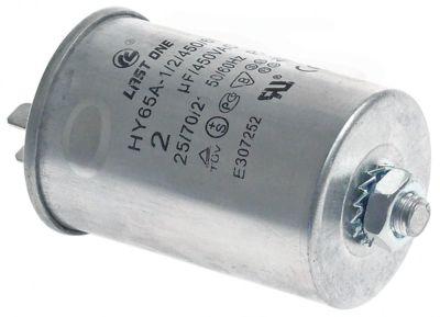 Driftskondensator 450V Aluminium M8 Tilslutning Fladstik 6,3 mm ø 40mm L 61mm