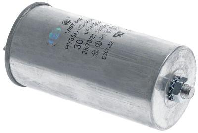 Driftskondensator 450V Aluminium M8 Tilslutning Fladstik 6,3 mm ø 50mm L 100mm