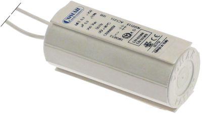 Driftskondensator 250V Plastik Kabellængde 190mm Tolerance 10% 50Hz Kapacitet 63µF