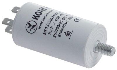 Driftskondensator 450V Plastik ø 34mm L 64mm med plastikisolering Tolerance 5% 50/60Hz