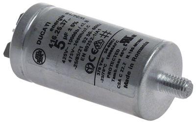 Driftskondensator 425V Metal M8 Tilslutning Fladstik 6,3 mm ø 30mm L 59mm