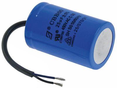 Driftskondensator 450V Metal ø 50mm L 80mm Tolerance 5% 50/60Hz Kapacitet 25µF