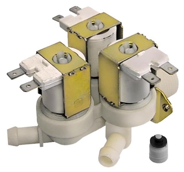 Magnetventil 3x lige 230VAC Indgang 3/4