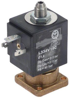 Magnetventil Messing DN 1,6x2,3mm 3-vejs 230VAC SIRAI Spoletype ZA10AF8 Membraner FPM Serie L334-V